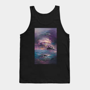 Ocean Glow Dolphin Dream Art Tank Top